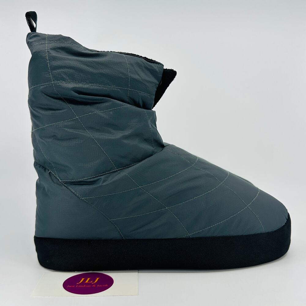 REI Men's Down Camping Slipper Booties Gray Size Small (US Men's 7 to 8)